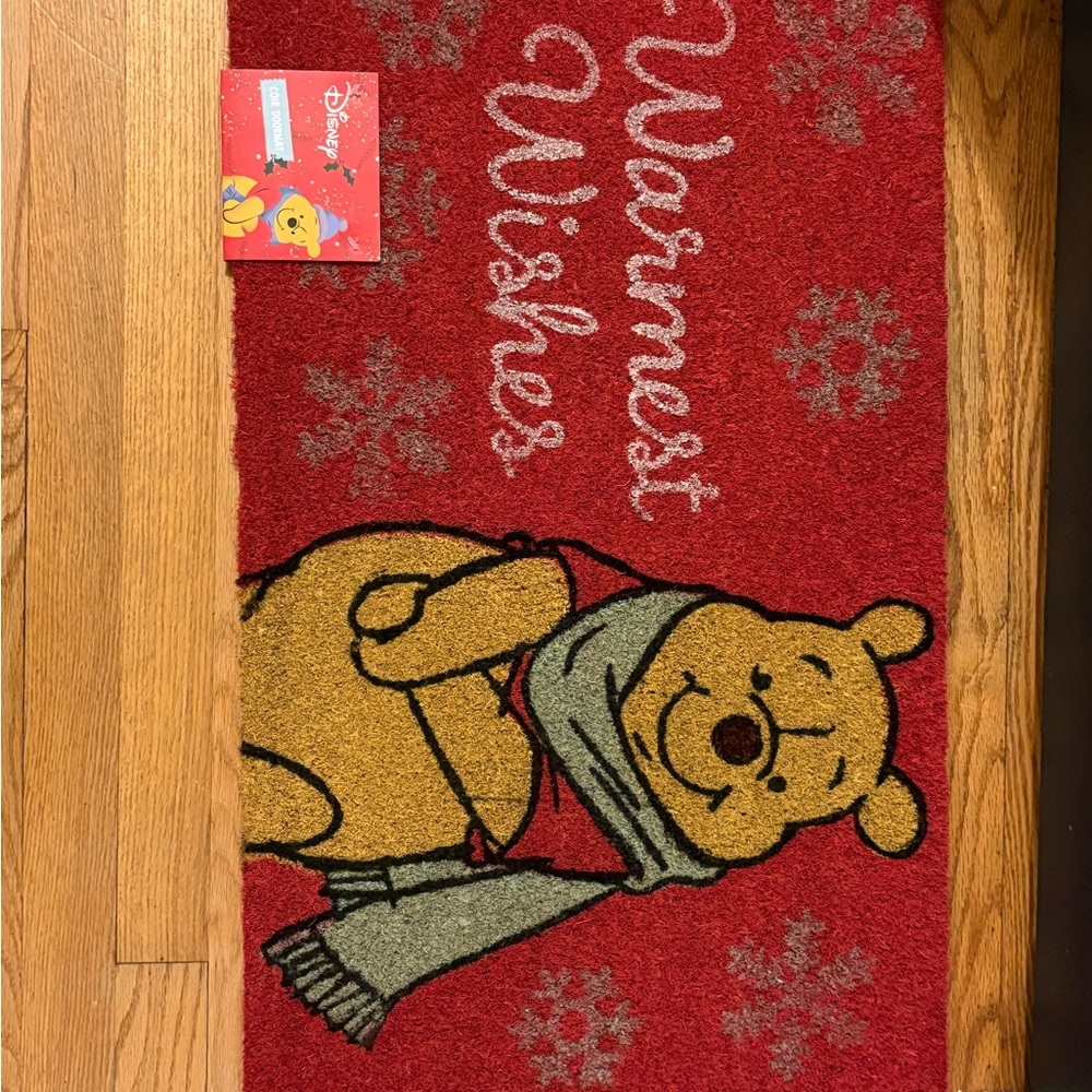 Disney Red and Yellow Winnie the Pooh Door Mat